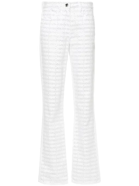 Genny rhinestone-embellished straight-leg jeans White 76AAB122ET026