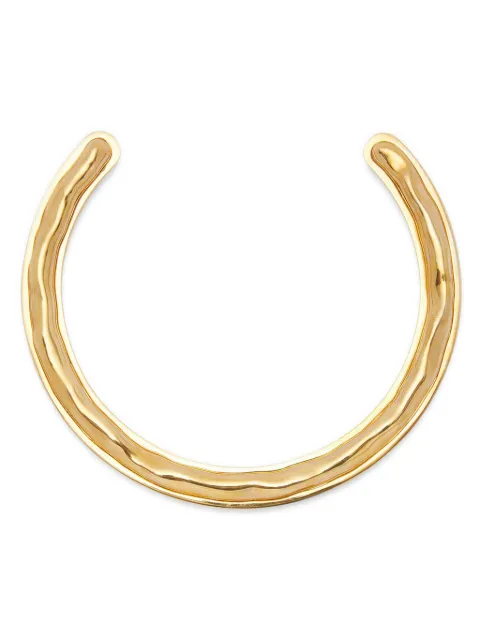 Jil Sander hammered-finish cuff necklace Yellow J56UU0007P4877