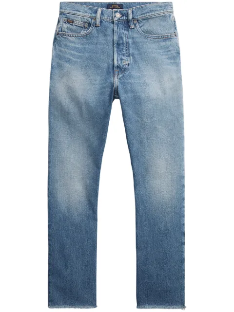 Polo Ralph Lauren logo-tag high-rise cropped jeans Blue 211906550001