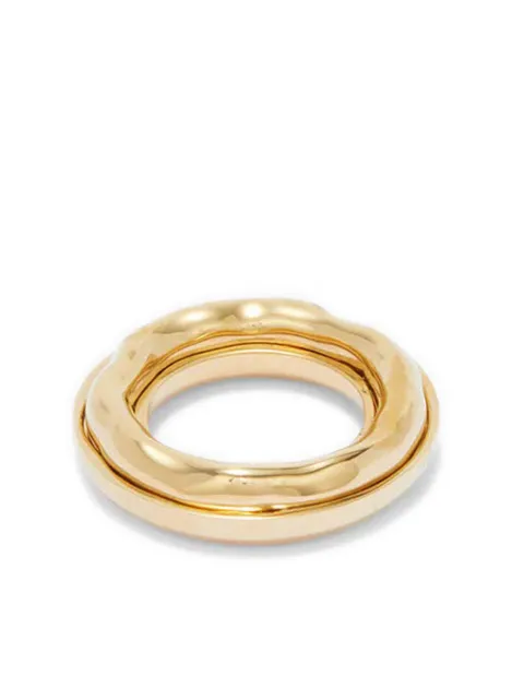 Jil Sander logo-engraved band ring Yellow J56UQ0004P4877