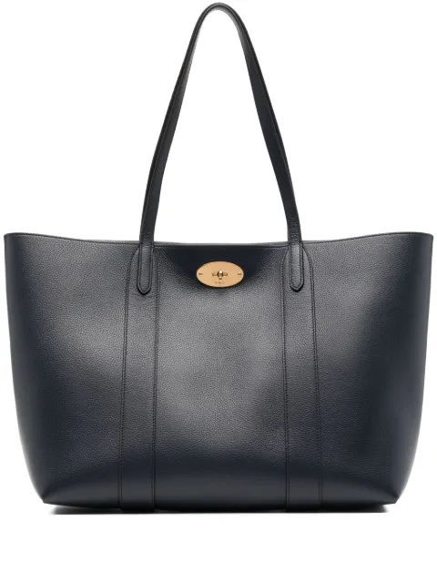 Mulberry grained leather tote bag Blue HH5727205U888