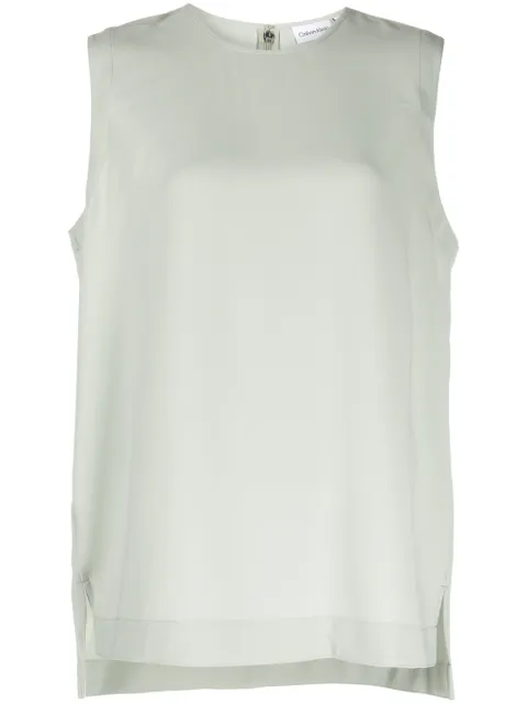 Calvin Klein twill sleeveless top Green K20K206242