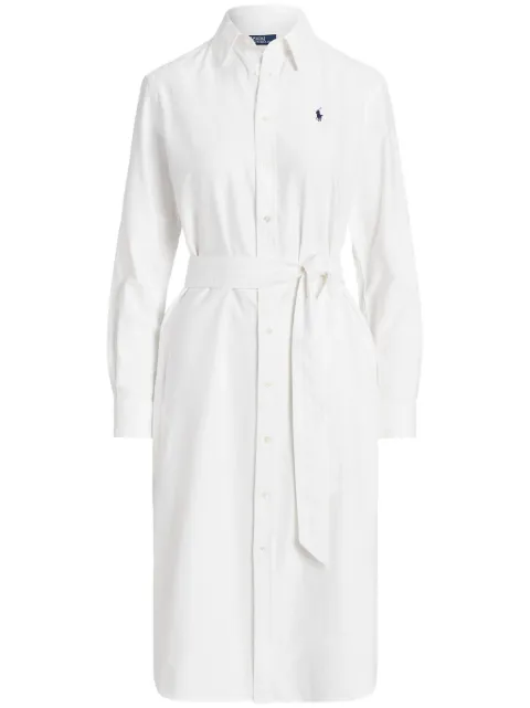 Polo Ralph Lauren Cory Polo Pony-embroidered shirtdress White 211928804001