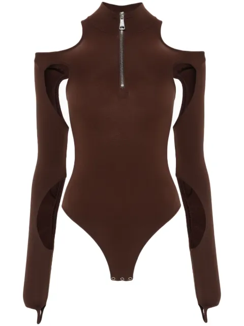ANDREĀDAMO cut-out bodysuit Brown ADPF23BO04948775