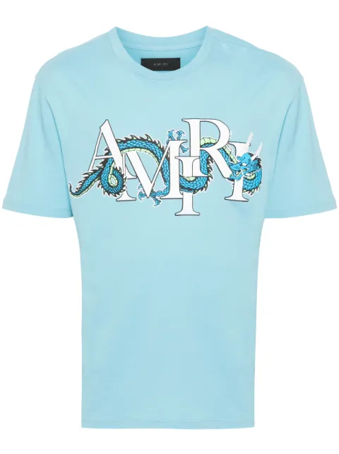 AMIRI logo-print cotton T-shirt Blue AMJYTE1004401