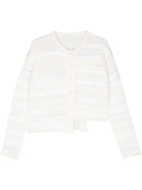 Y's asymmetric hem knitted cardigan Neutrals YYK74684