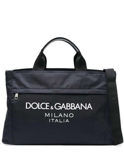 Dolce & Gabbana logo-lettering holdall Blue BM2125AG182