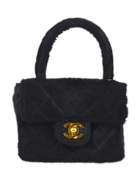 CHANEL Pre-Owned 1992 mini square handbag Black 2932562
