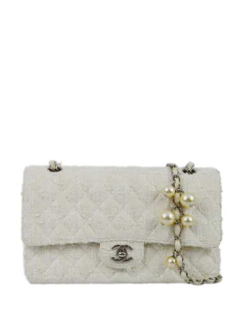 CHANEL Pre-Owned 2005 medium Double Flap shoulder bag White 9509202
