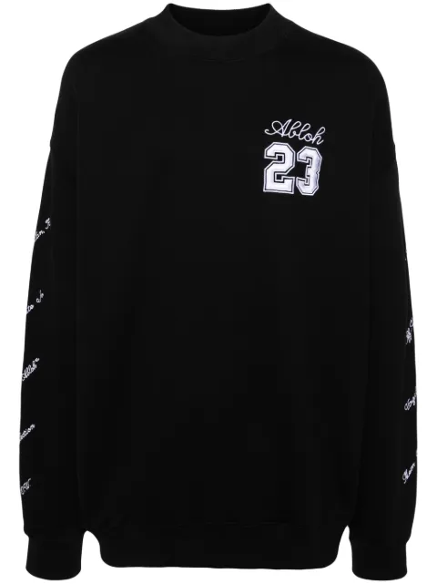 Off-White 23 Logo Skate cotton sweatshirt Black OMBA054S24FLE0091001BLACKWHITE