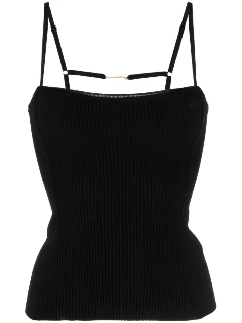Jacquemus Le Haut Sierra ribbed tank top Black 241KN3542355