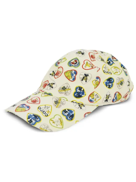 CHANEL Pre-Owned 1990-2000’s Valentine logo-print baseball cap Neutrals HT120326