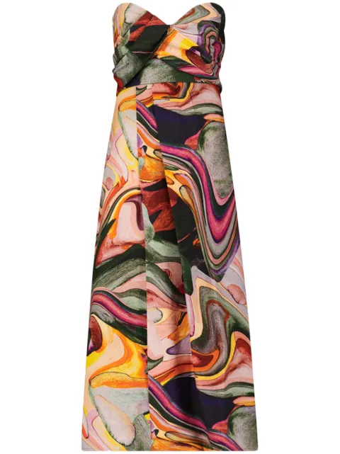 Mara Hoffman Yara abstract-print midi dress Green R24GM23589