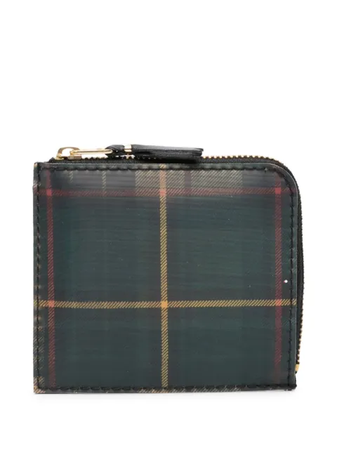 Comme Des Garçons Wallet holographic tartan-pattern wallet Yellow SA3100LT