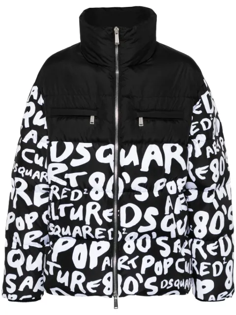 DSQUARED2 D2 Pop 80's two-tone padded jacket Black S74AM1480D35025