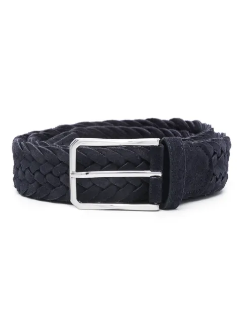 Canali braided suede belt Blue KB0044050C