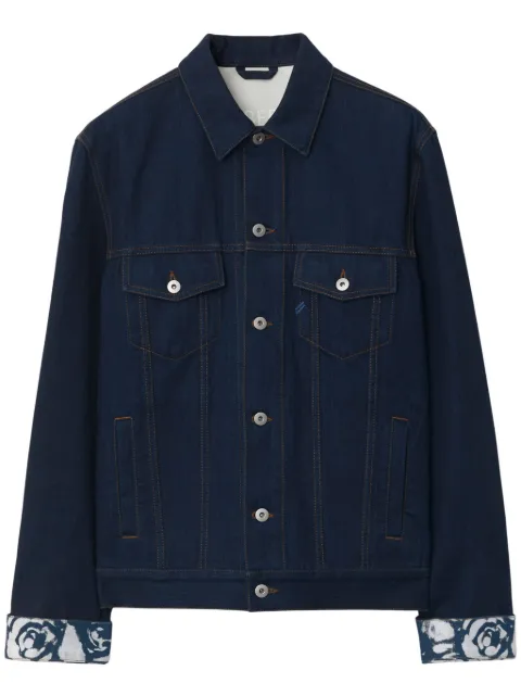 Burberry logo-patch cotton denim jacket Blue 8080770