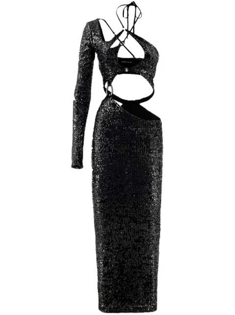 Roberta Einer Banu sequin-embellished dress Black REAW2315