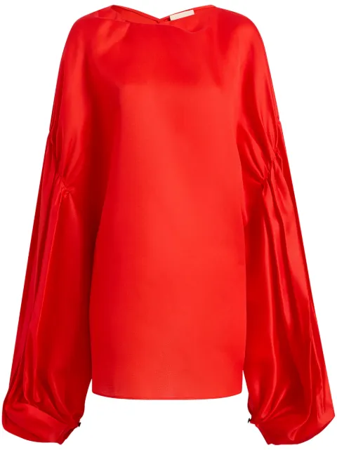KHAITE The Quico silk blouse Red 2324386554