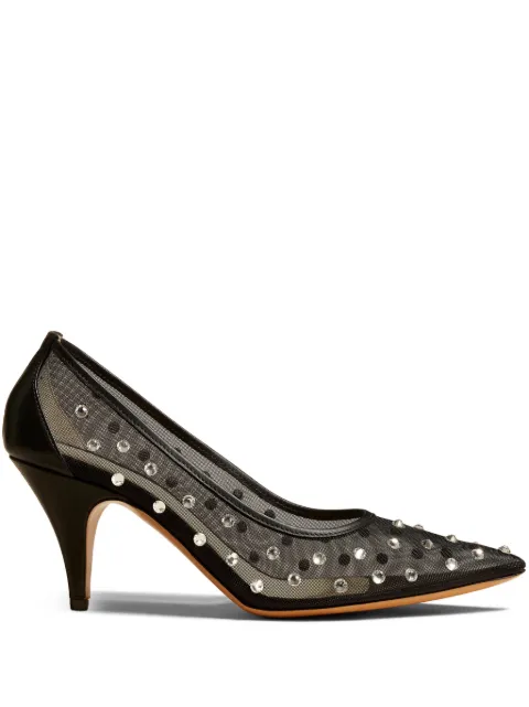 KHAITE The River 75mm mesh pumps Black F20244068200