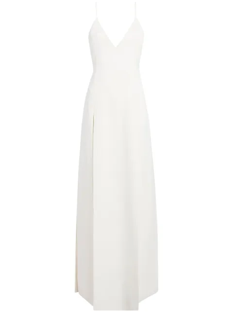 KHAITE Nonya open-back maxi dress White 54094070168