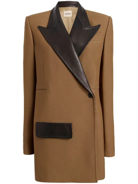 KHAITE The Jacobson asymmetric blazer Brown 61354092907