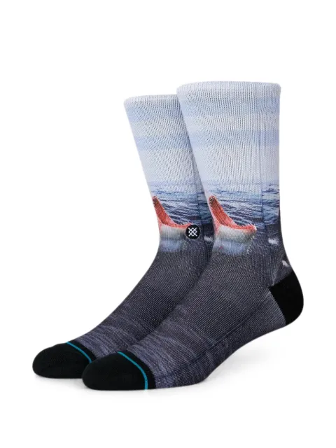 Stance Landlord shark-print socks Blue M556B16LANBLU