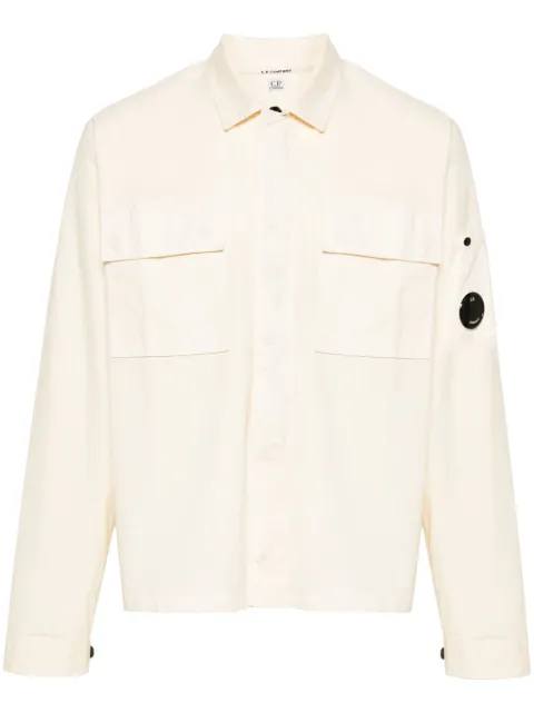 C.P. Company Lens-detail cotton shirt Neutrals 16CMSH121A002824G