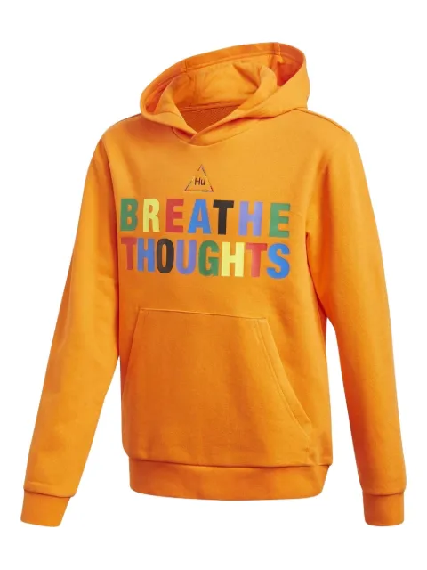 adidas rainbow-logo hooded sweatshirt Orange FR9064