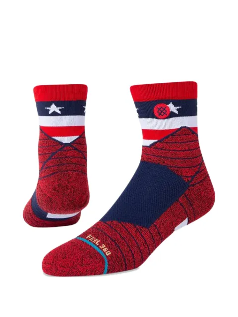 Stance star-print striped socks Red A459A21AMQRED