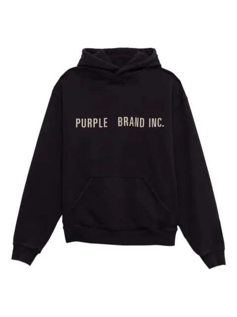 Purple Brand Artifact diamond-pattern hoodie Black P404AEHB122