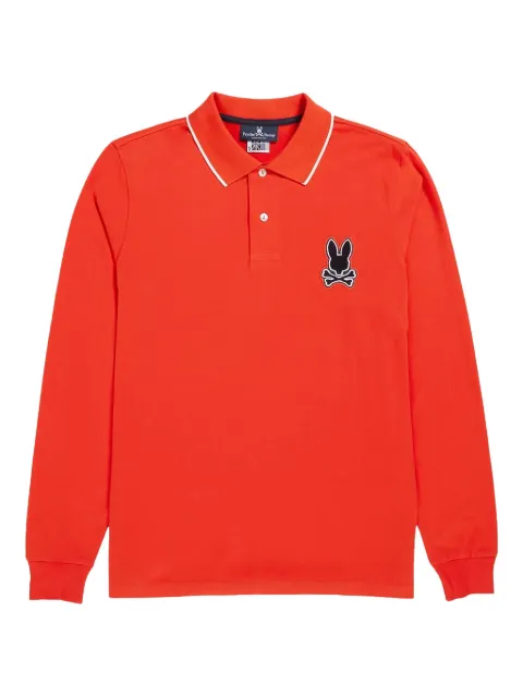 Psycho Bunny Patchin chenille bunny polo shirt Orange B6M892U1PCRES