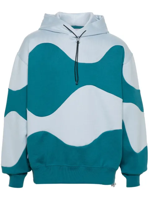 Bonsai Intarsia Waves hoodie Blue SW004