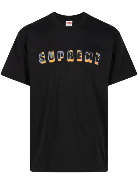 Supreme Stencil logo-print cotton T-shirt Black SU100144