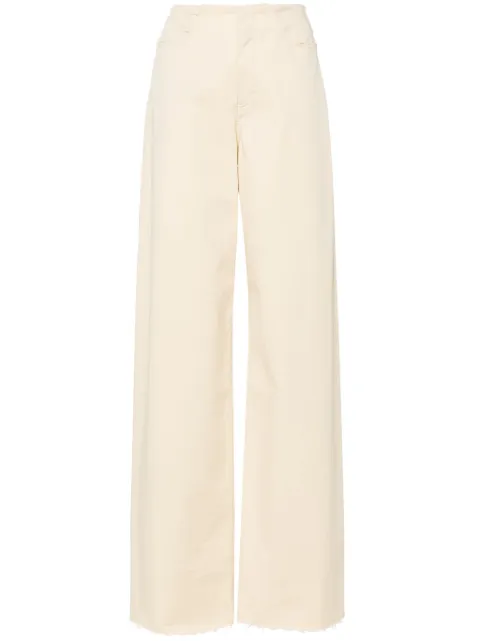 MM6 Maison Margiela distressed wide-leg trousers Yellow S52KA0482S54452