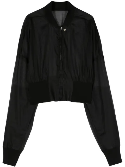 Rick Owens Flight semi-sheer bomber jacket Black RP01D2719OR