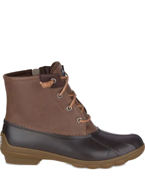 Sperry Syren Gulf lace-up rubber boots Brown STS80524