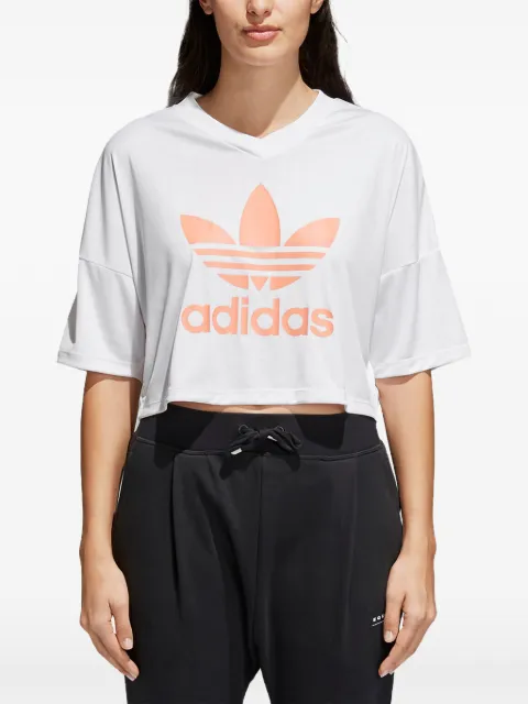 adidas V-neck T-shirt White CD6875