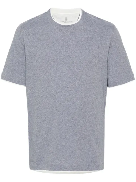 Brunello Cucinelli faux-layered cotton T-shirt Grey M0B137427CY918