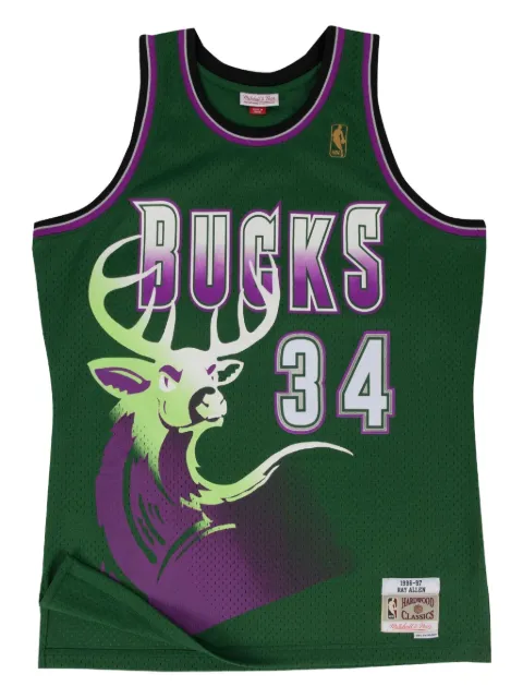 Mitchell & Ness x NBA Swingman "Milwaukee Bucks Ray Allen" tank top Green SMJYGS18181MBUDKGN96RAL