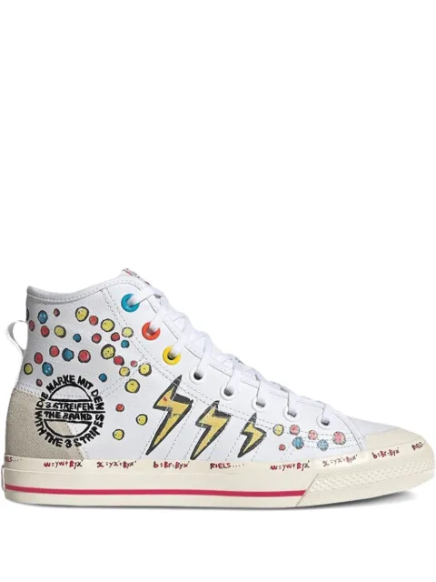 adidas Nizza RF "Kasing Lung x Mickey Mouse" high top sneakers White GZ8838