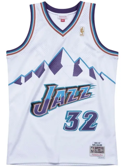Mitchell & Ness "Utah Jazz Road 1996-97 Karl Malone" swingman jersey White SMJYAC18056UJAWHIT96KMA