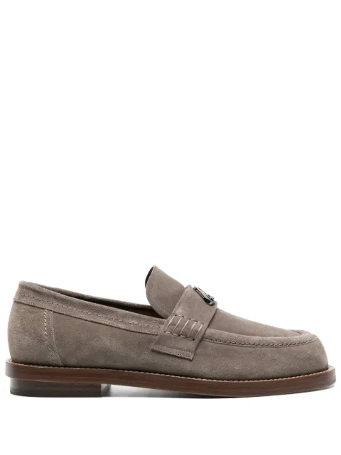 Alexander McQueen Seal-plaque suede loafers Neutrals 777805WIER3