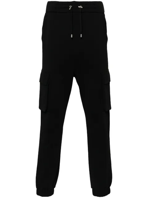 Balmain logo-print cotton track pants Black CH1OB295BC64