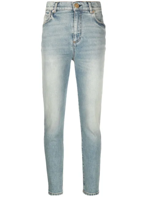 Balmain mid-rise skinny jeans Blue CF1MG020DE046FF