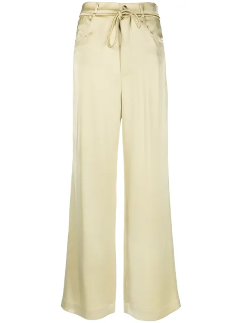 Nanushka wide-leg satin trousers Green NW24RSPA02363