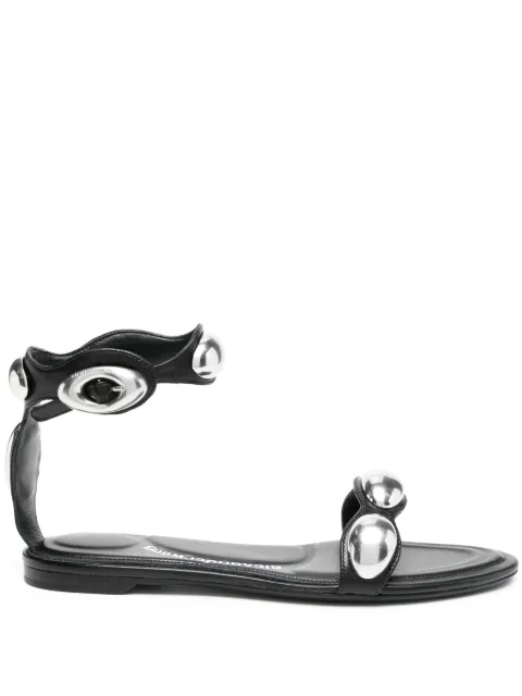 Alexander Wang dome leather sandals Black 30124F003