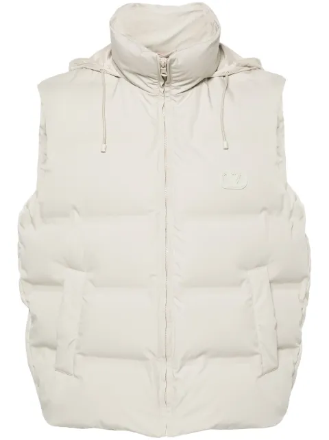 Valentino Garavani Maxi-VLogo down gilet Neutrals VCQA30944