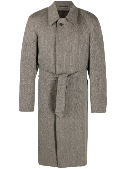 A.N.G.E.L.O. Vintage Cult 1990s buttoned twill coat Brown ANG350VAF