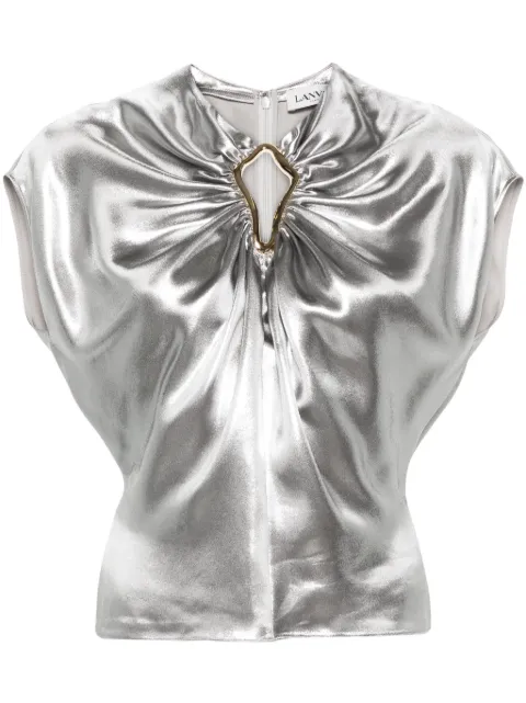 Lanvin embellished lamé top Silver RWTO00115864P24